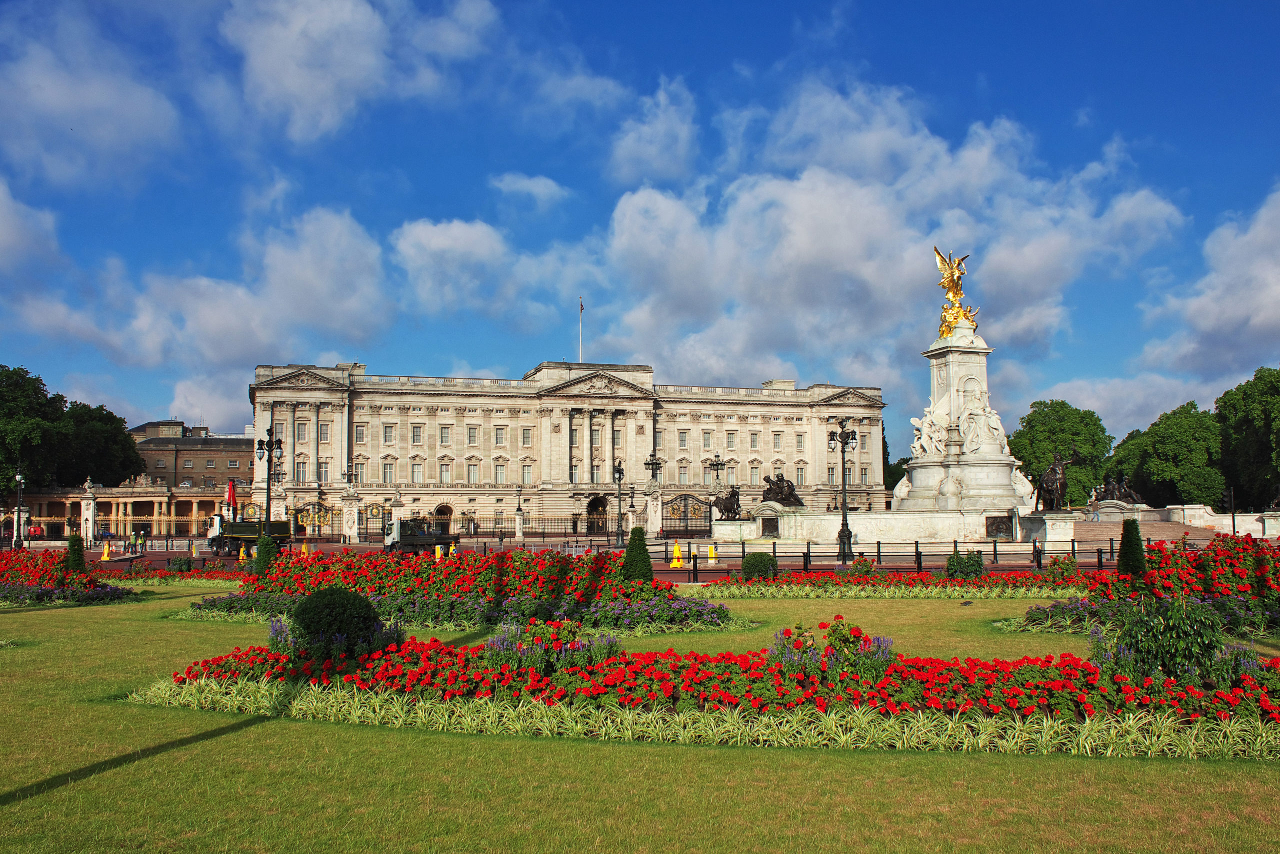 Buckingham palace in London city, England, UK